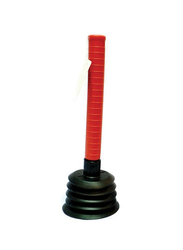 AKC Durable Rubber Toilet Plunger, 30cm, Red/Black
