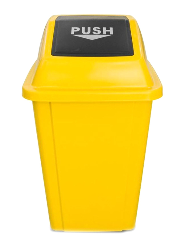AKC Quadrate Garbage Bin, 60 Litters, Yellow