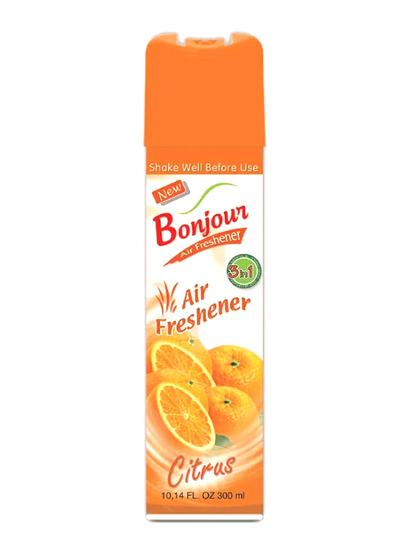 Bonjour Citrus Scent Air Freshener, 300ml, Orange