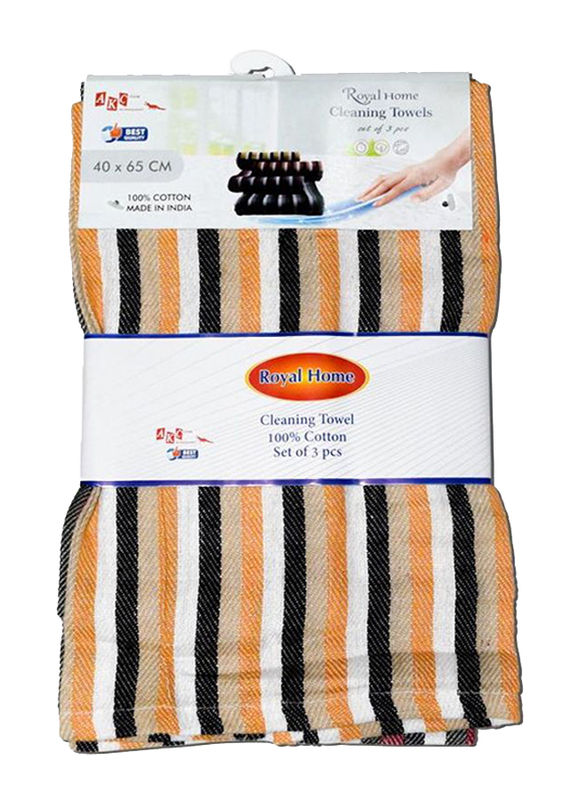 AKC 3-Piece Cotton Kitchen Towels, 40x65cm, Assorted