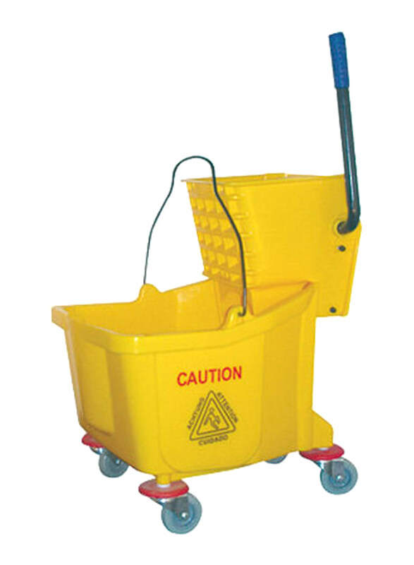 AKC Mop Bucket with Wringer, 24 Liters, Yellow