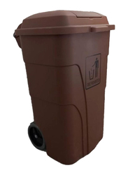 Akc, Plastic Trash Bin, 120 Litters, Brown