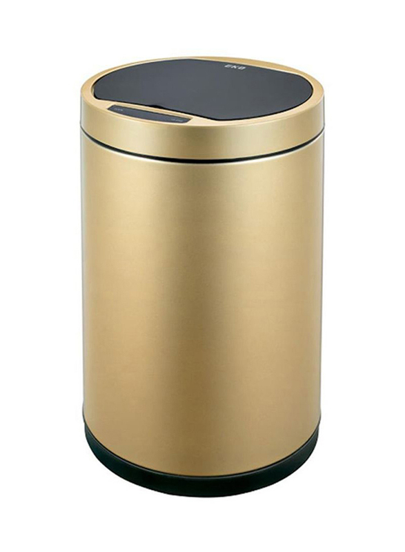 Eko Sensor Opening Round Trash Bin, 35 Litters, Gold