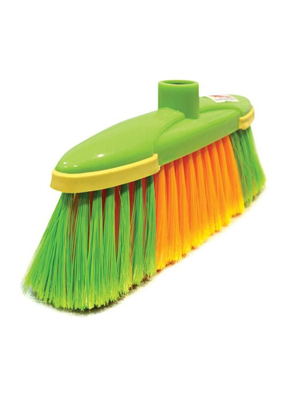 

AKC Soft Broom with Rubber On Its Corner, 17x5cm, Green/Yellow