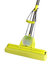 AKC Plastic Floor Mop, Yellow, 38cm