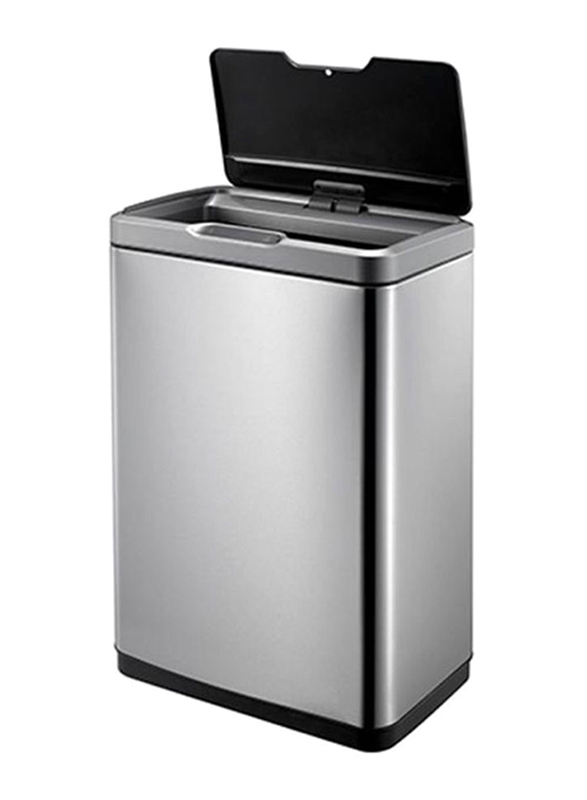 Eko Stainless Steel Trash Bin with Sensor Opening, 30 Litters, Silver