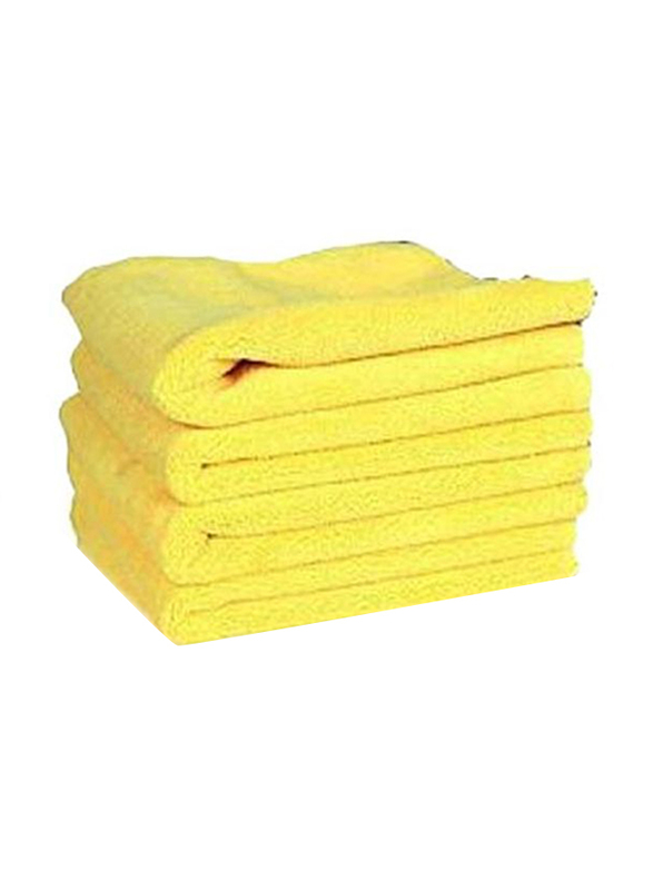 Royal Home 4-Piece Microfiber Towels, 30x60cm , Yellow