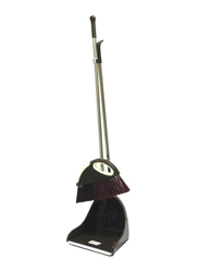 AKC Modern Upright Broom & Dustpan Set, Black