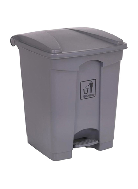 AKC Durable Trash Bin with Pedal, 68 Litters, Grey