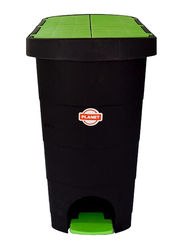 AKC Sturdy and Durable Garbage Bin, 60 Litters, Green/Black
