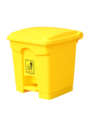 AKC Durable Trash Bin with Pedal, 30 Litters, Yellow
