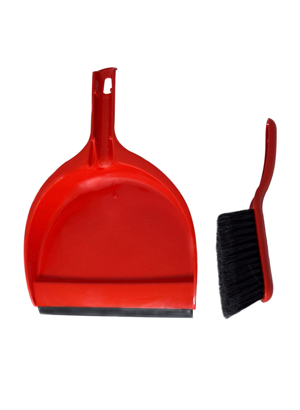 AKC Dustpan and Brush Set, Red