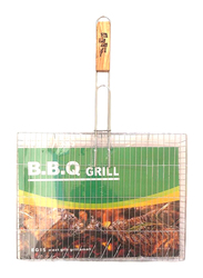 AKC Big Square Meat Grill with Handle Silver