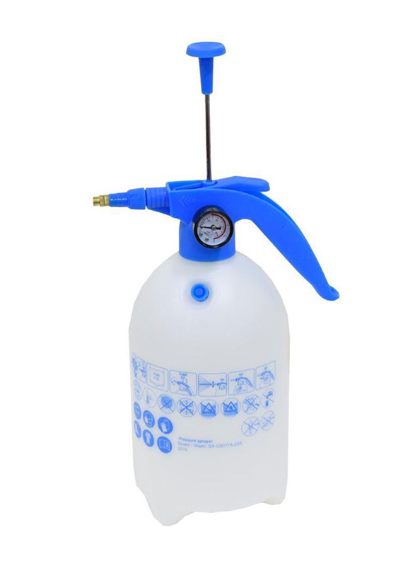 AKC 2.5L Pressure Spray Bottle, White/Blue