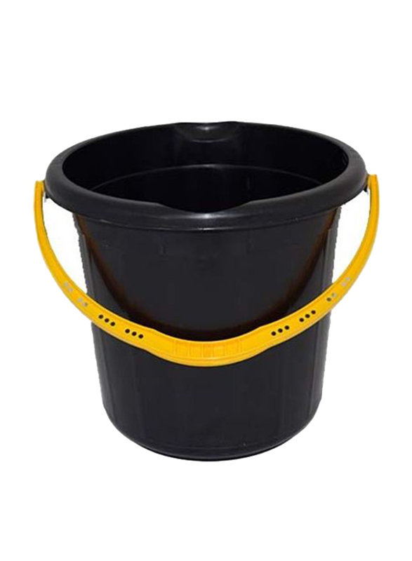 AKC Plastic Bucket with Lid, Black, 31 x 32cm