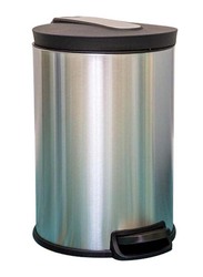 Eko Stainless Steel Bin with Pedal, 5 Liters, Silver/Black