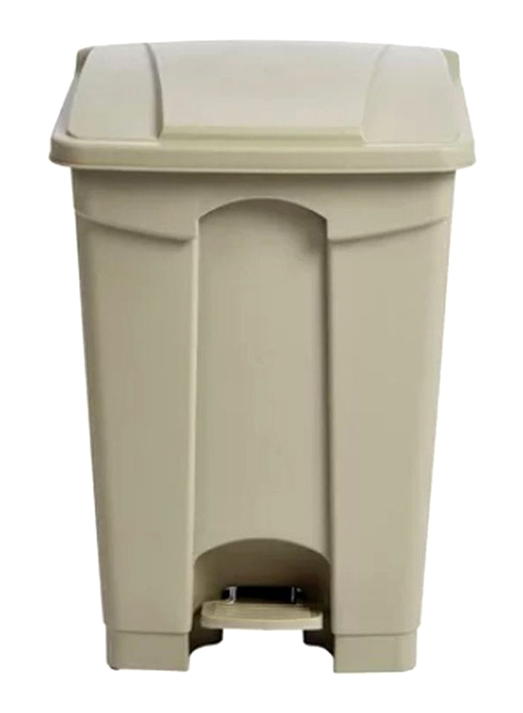 Garbage Can with Pedal, 45 Litters, Beige