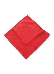 12-Piece Multipurpose Cleaning Cloths Microfiber, 40cm, Red