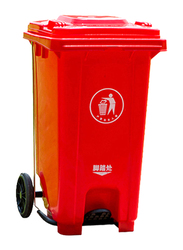 AKC Pedal Trash Bin, 240 Litters, Red