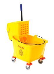 AKC Mop Bucket with Deluxe Wringer, 32 Liters, Yellow