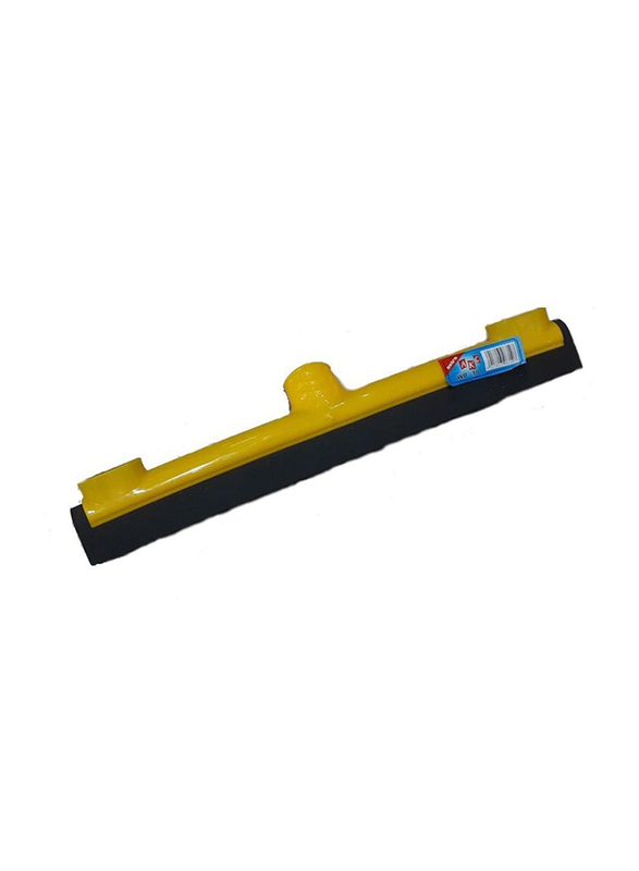 AKC Plastic Floor Wiper and Metallic Handle, 55cm, Yellow/Black
