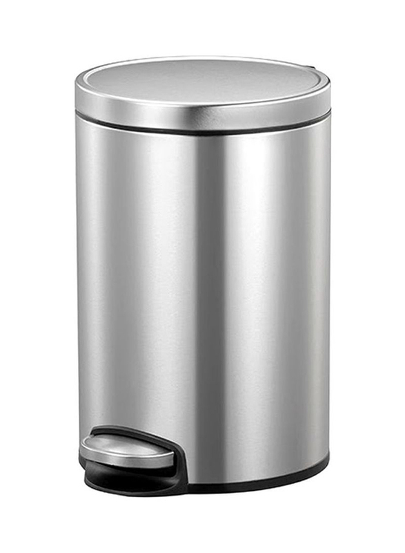 Eko Stainless Steel Trash Can, 64cm, Silver