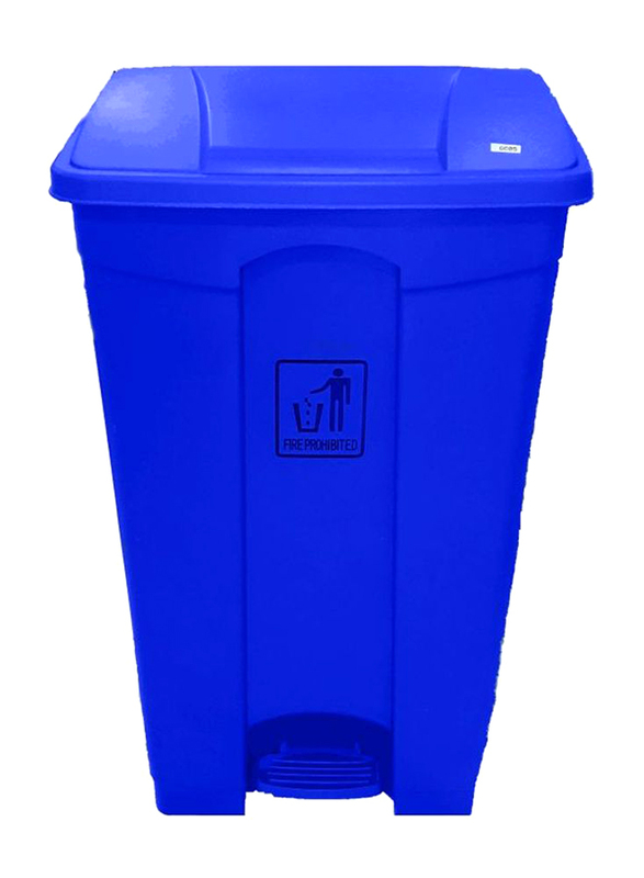 Garbage Can with Pedal, 87 Litters, Blue