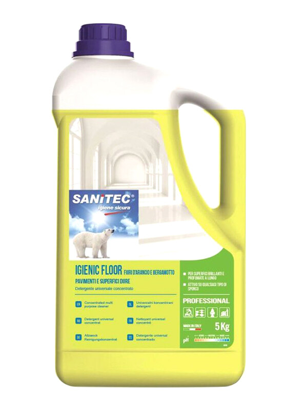 

Sanitec Igienic Floor Multi-Purpose Surface Cleaner, 5Kg, Yellow