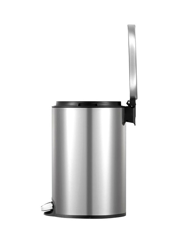 Eko Stainless Steel Trash Can, 64cm, Silver