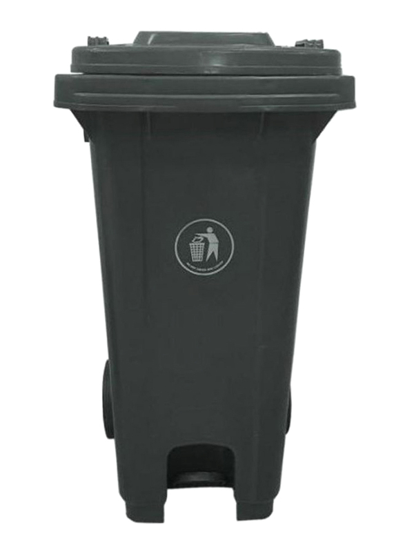 AKC Plastic Garbage Bin, 120 Litters, Black