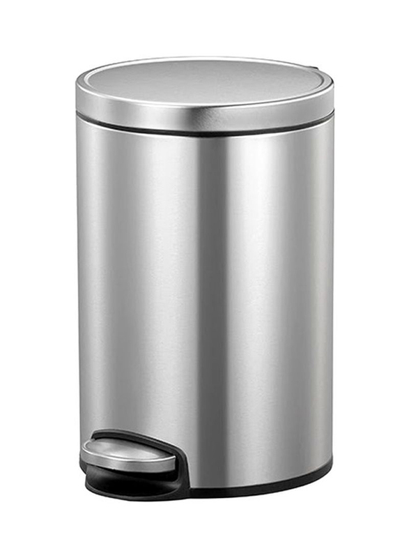 Eko Stainless Steel Trash Can, 44cm, Silver