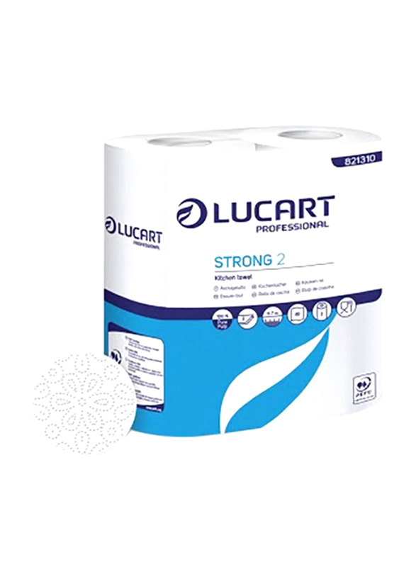 Lucart 2-Piece Kitchen Paper Towel, 11.7-Meter, White