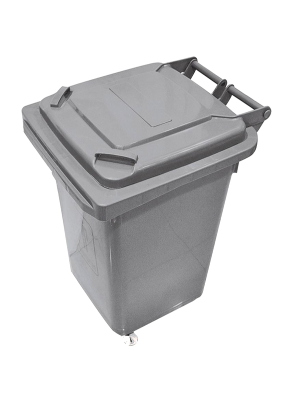 AKC Plastic Durable Trash Bin, 70 Litters, Grey