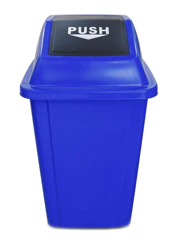 AKC Sea Blue Quadrate Garbage Bin, 60 Litters, Blue