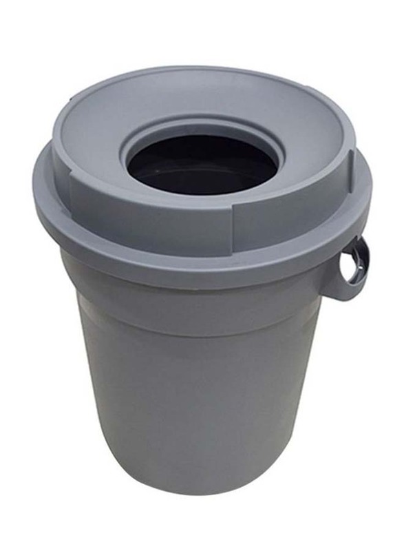 AKC Durable Round Top Garbage Bin, 120 Liters, Grey