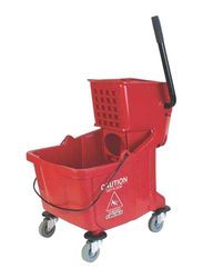 AKC Mop Bucket with Deluxe Wringer, 32 Liters, Red