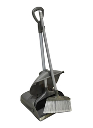 AKC Upright Broom & Dustpan Set, Grey