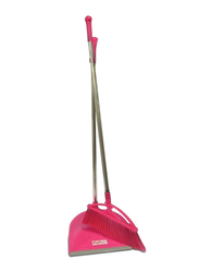 AKC Upright Broom & Dustpan Set, Pink