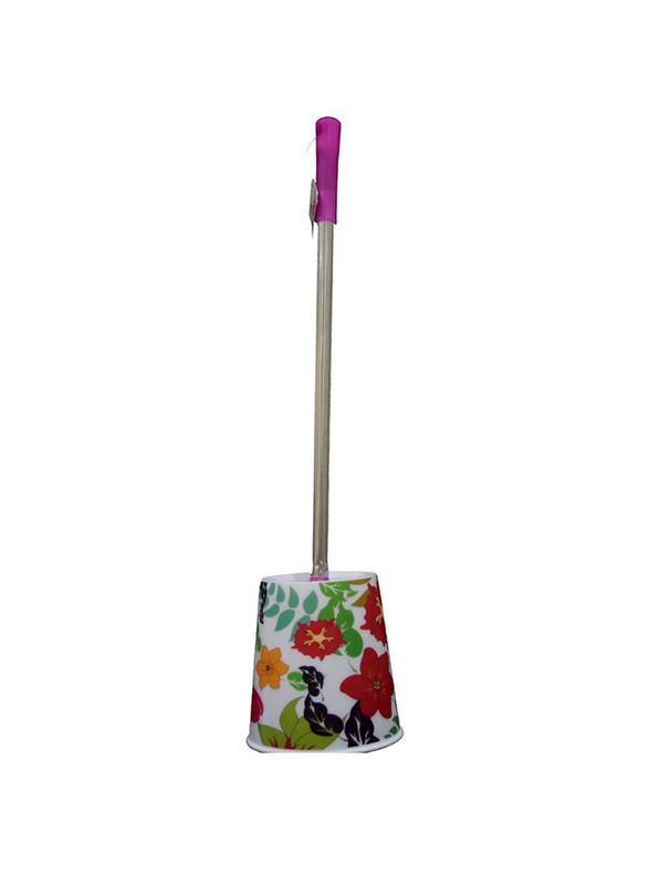 AKC Plastic Toilet Brush Set with Printed Colors, Multicolour