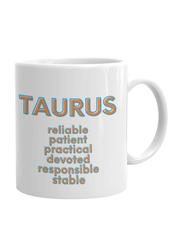 Giftbag Taurus Zodiac Personalised Coffee Mug, White