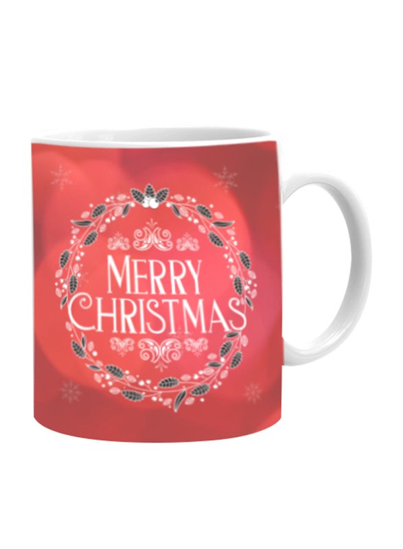 Giftbag Merry Christmas Wreath Coffee Mug, White
