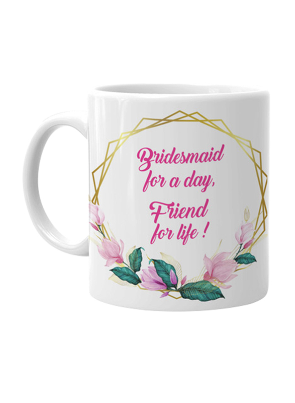 Giftbag Bridesmaid & Friend for Life Custom Photo Coffee Mug, White