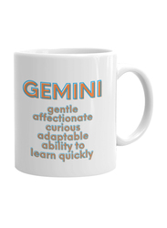Giftbag Gemini Zodiac Personalised Coffee Mug, White