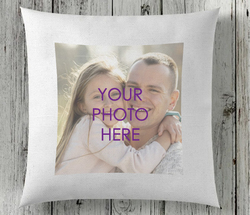 Giftbag Personalised Picture Cushion, 36 x 36cm, White