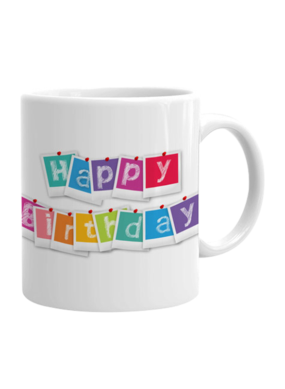 Giftbag Happy Birthday Balloons Coffee Mug, White