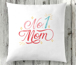 Giftbag No. 1 Mom Cushion, 36 x 36cm, White