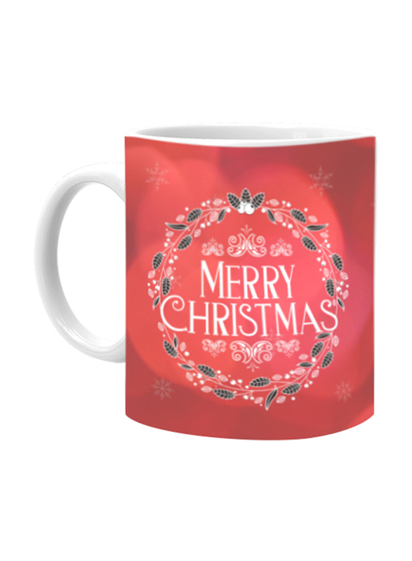 Giftbag Merry Christmas Wreath Coffee Mug, White