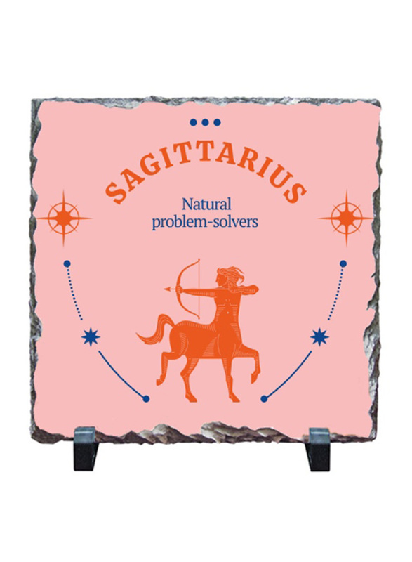 Giftbag Sagittarius Zodiac Stone, 20 x 20cm, Pink