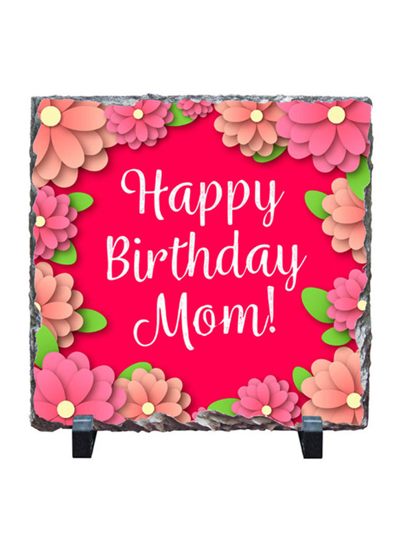 Giftbag Happy Birthday Print Stone, 20 x 20cm, Multicolour