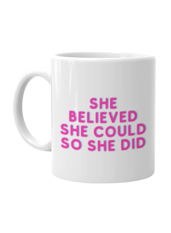 Giftbag She Belived She Could Coffee Mug, White